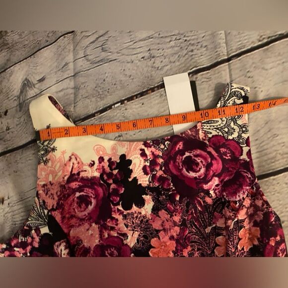 Lady Vintage Tea Dress Size 14 Mid length Pink Cream Floral NWT - Picture 14 of 15